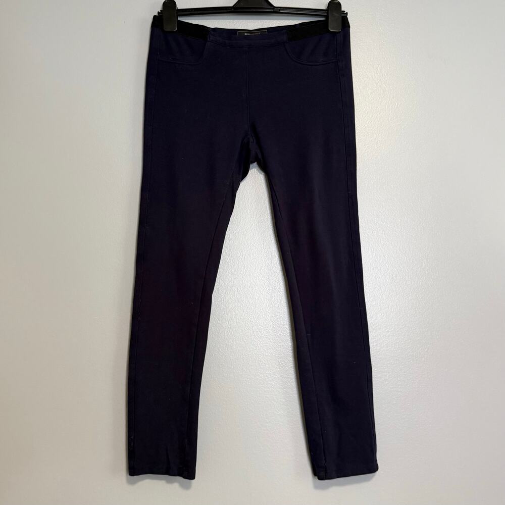 BCBGMAXAZRIA Navy Blue Skinny Leg Pull On Pants